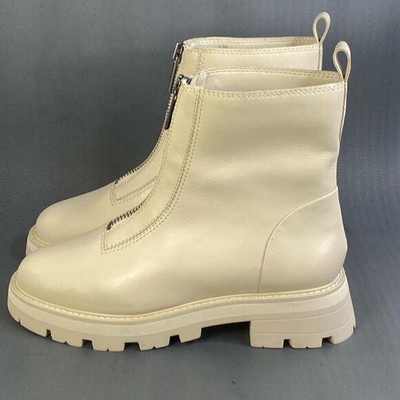 Gianni Bini x Nastia Liukin Bowery Leather Zip-Up Lug Sole Booties womens 6 - Picture 4 of 9